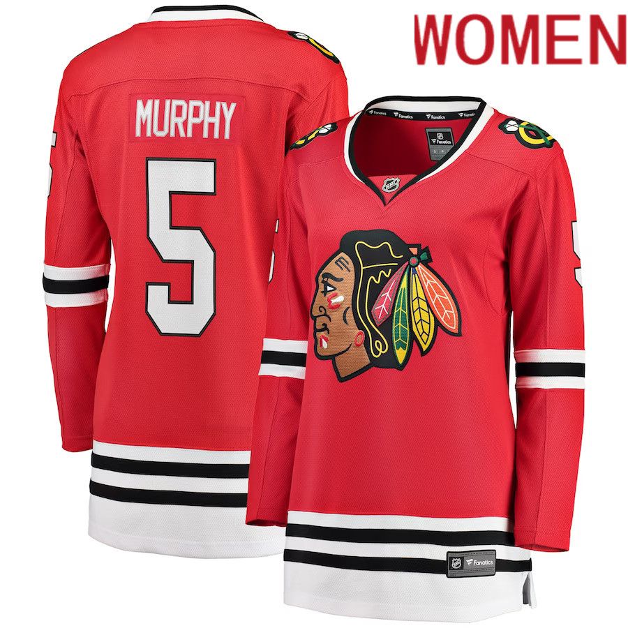 Women Chicago Blackhawks #5 Connor Murphy Fanatics Branded Red Breakaway Player NHL Jersey
